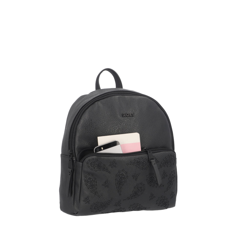 Mochila Oxford Negra Mediana