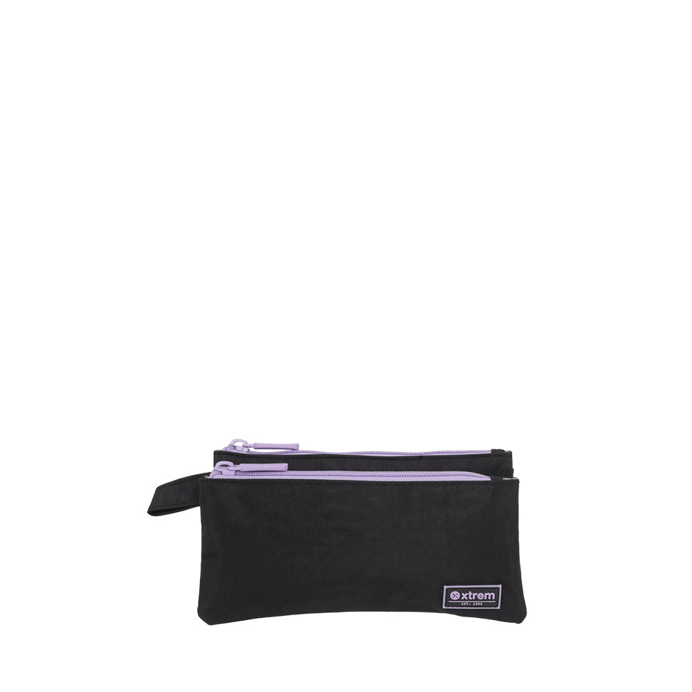 Estuche Trinity negro/lila