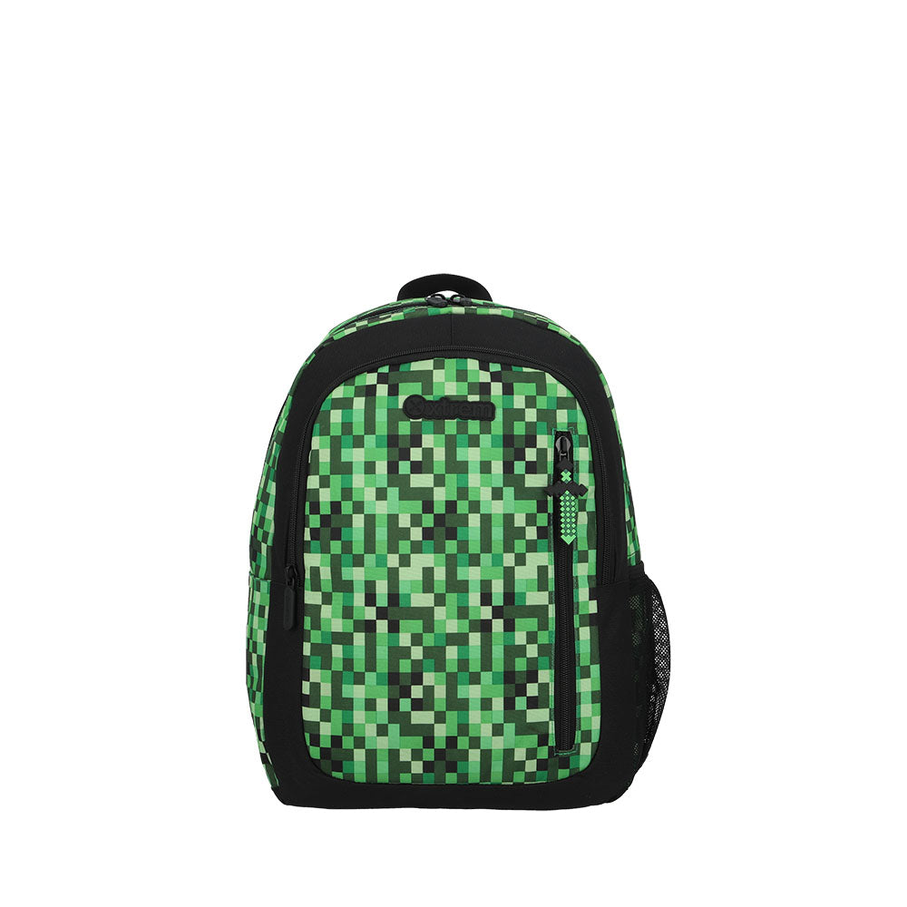 Mochila escolar Logan Pixels verde