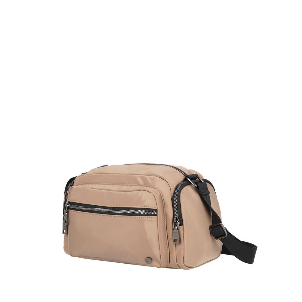 Cartera bandolera Kiara beige M