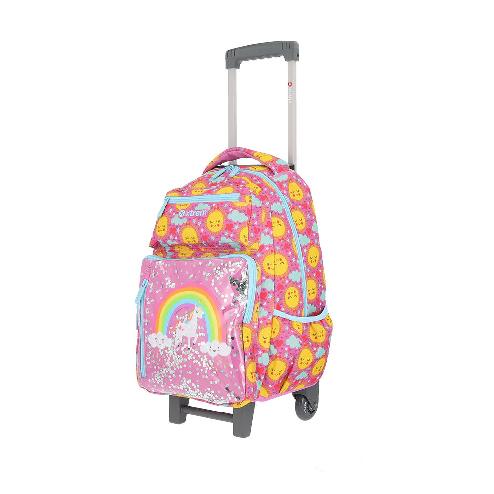 Set mochila con ruedas escolar Run Pack Pink Unicorn piezas – Saxoline Chile