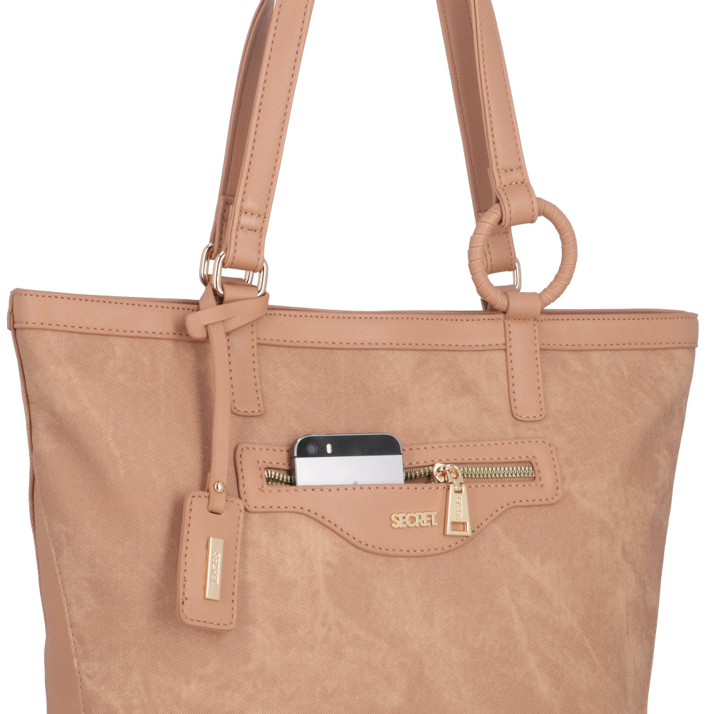 Cartera de Hombro Palermo Beige Grande